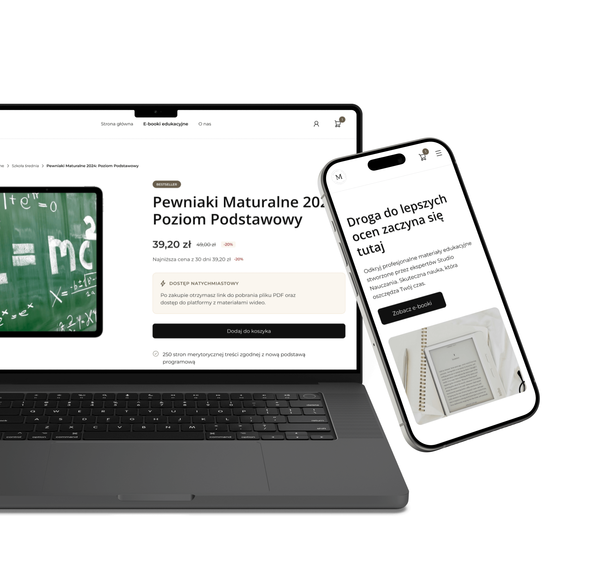 Podgląd projektu Akademia - e-commerce dla e-booków